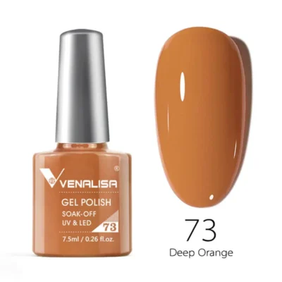 Venalisa Gel Polish Shade No. 73 Deep Orange (7.5ml)