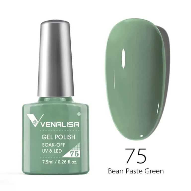 Venalisa Gel Polish Shade No. 75 Bean
  Paste Green (7.5ml)