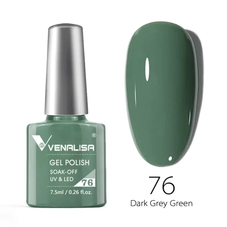 Venalisa Gel Polish Shade No. 76 Dark Grey Green (7.5ml)