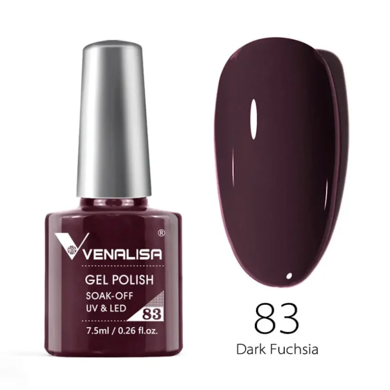 Venalisa Gel Polish Shade No. 83 Dark  Fuchsia (7.5ml)