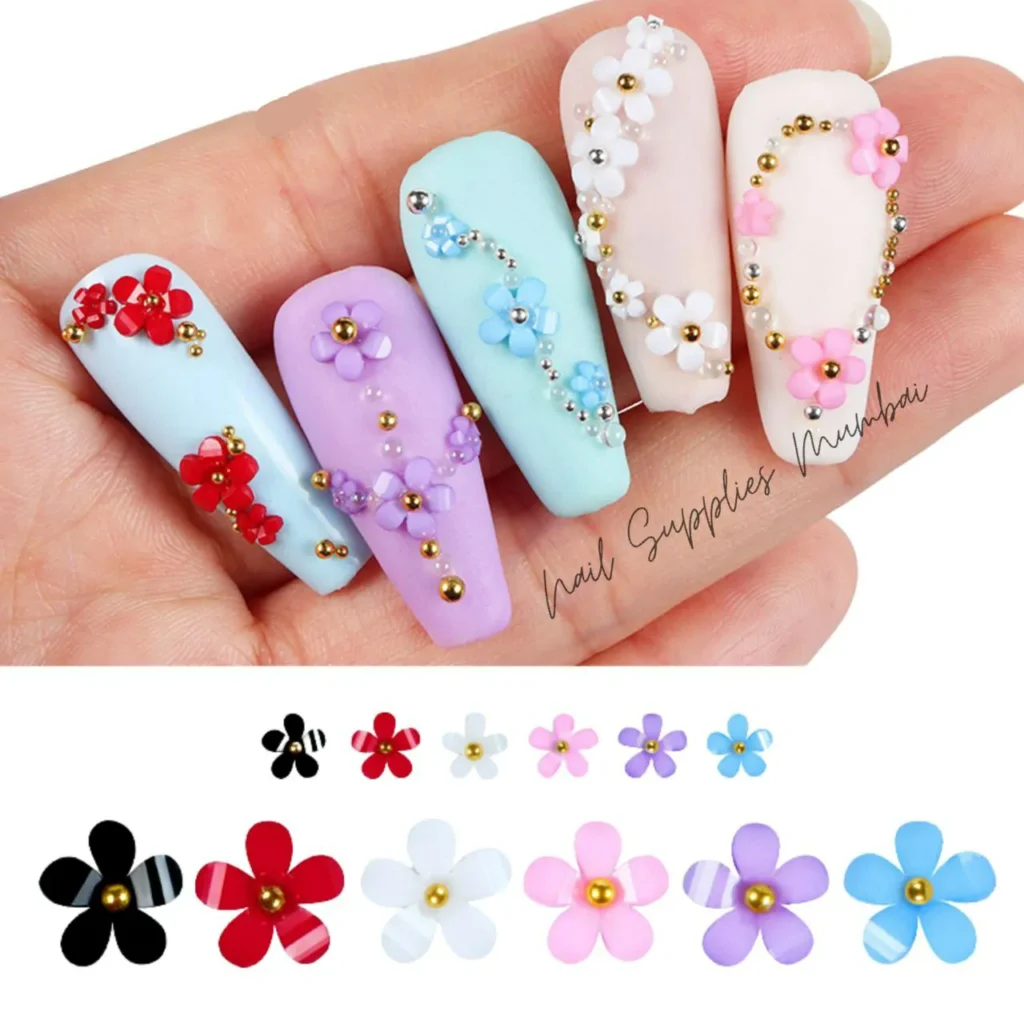 Flower Nail Charms Grid (set No. 1)