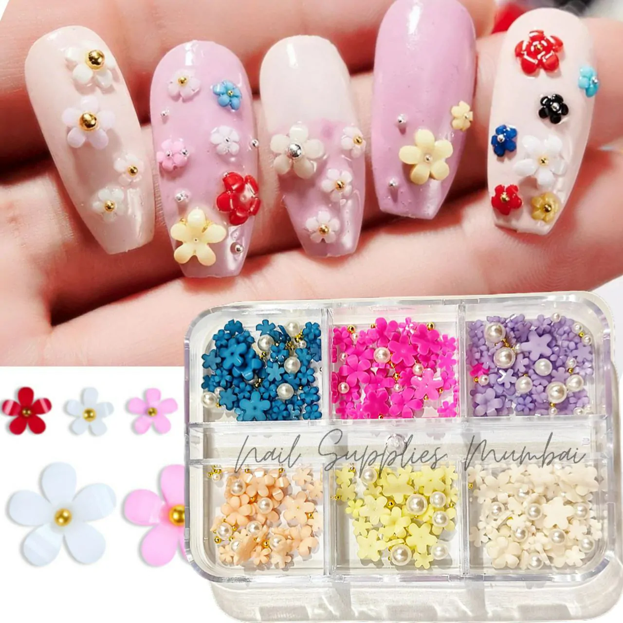 Flower nail best sale stickers