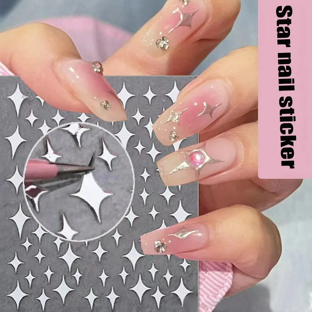 12 Colors Four-Pointed Star Nail Sequins, Holographic Glitter Star Nails,  Sparkly Laser Nail Sequin Acrylic for Nail Art Make Up Decoration  Accessories Manicure : Amazon.in: Beauty