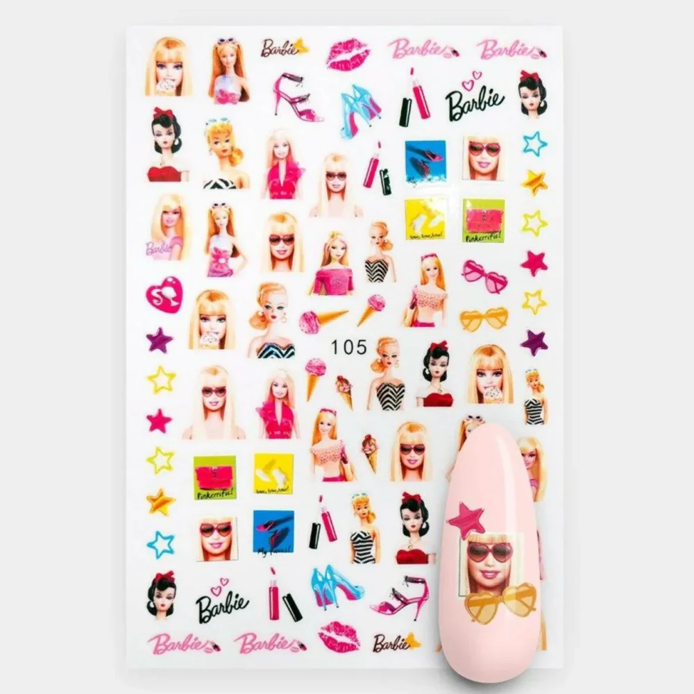Barbie Nail Art Sticker Sheet (eb-105)