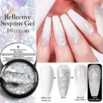 Born Pretty Aurora White Reflective Sequins Glitter Gel Rs01 (5gm)