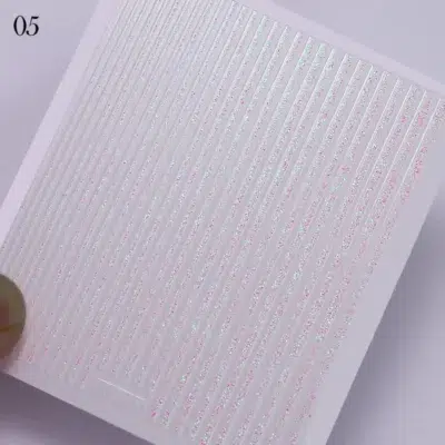 Aurora Glitter Stripes Sticker Sheet