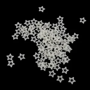 Ivory Pearl Stars Nail Charms (pack Of 10 Pcs)