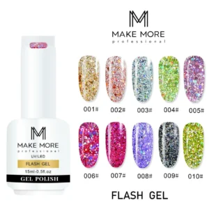 Make More Flash Glitter Gel Polish (15ml) 010