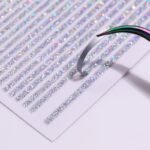 Silver Holographic Glitter Stripes Sticker Sheet