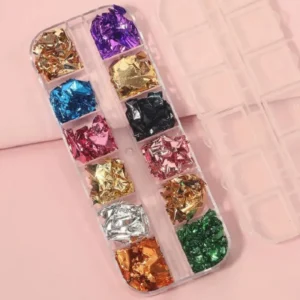 Multicolored Foil Flakes Grid