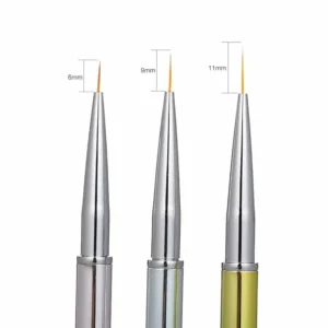 Metallic Art Brushes (Set Of 3)