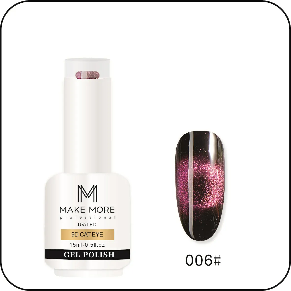 Make More 9d Cat Eye Gel Polish (15ml) 006 Make More 9d Cat Eye Gel Polish (15ml) 006