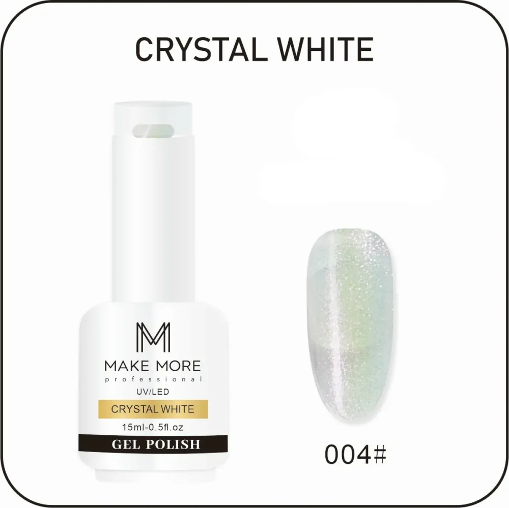 Make More Crystal White Aurora Gel Polish (15ml) 004