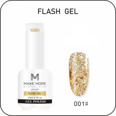 Make More Flash Glitter Gel Polish (15ml) 001