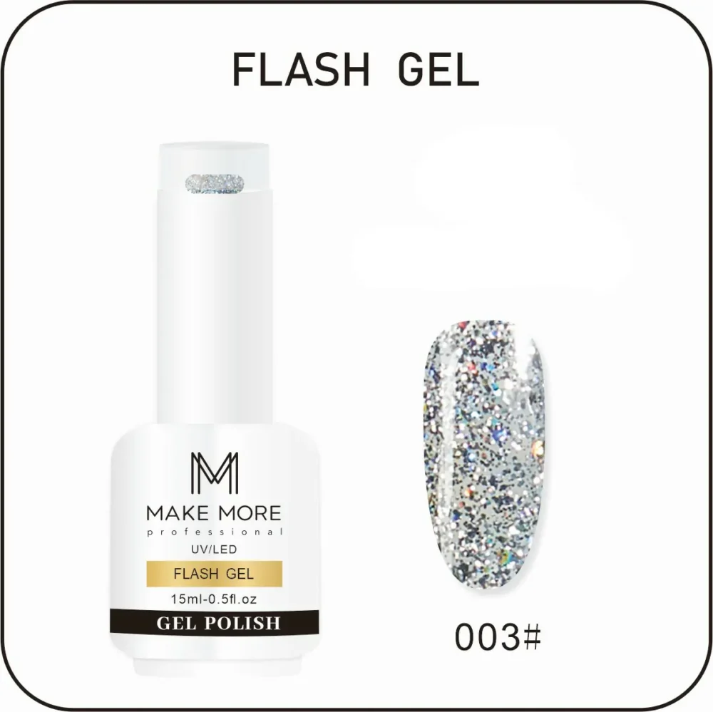 Make More Flash Glitter Gel Polish (15ml) 003