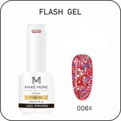 Make More Flash Glitter Gel Polish (15ml) 006