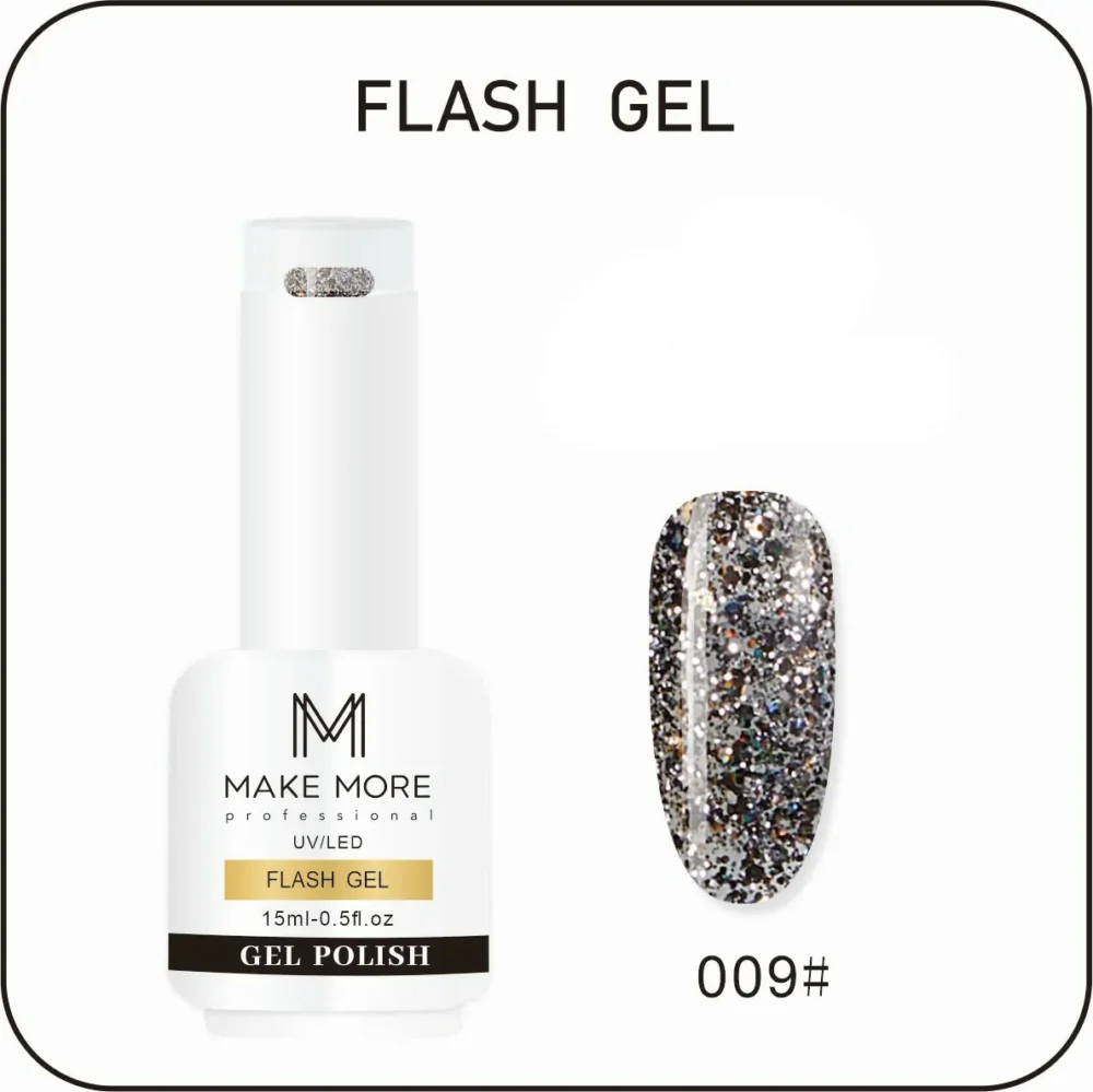 Make More Flash Glitter Gel Polish (15ml) 009