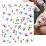 Water Color Floral Nail Art Sticker Sheet (JO-2242)