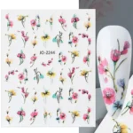 Water Color Floral Nail Art Sticker Sheet (jo-2244)
