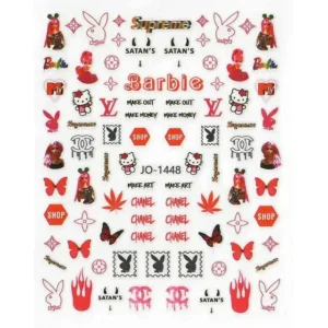 Barbie And Brands Nail Stickers Sheet (jo-1448)