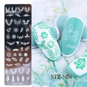 Garland Floral Leaves Nail Stamping Plate (xy-n08)