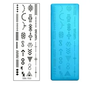 Necklace And Abstract Geometry Nail Stamping Plate (xy-n03)