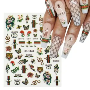 Gucci Jungle Themed Nail Stickers Sheet (jo-1441)