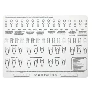 Acrylic Nail Art Training Silicon Mat