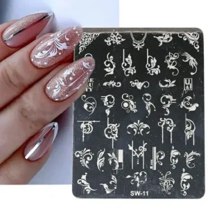Swirls And Frames Nail Stamping Plate (xy2022-a11)