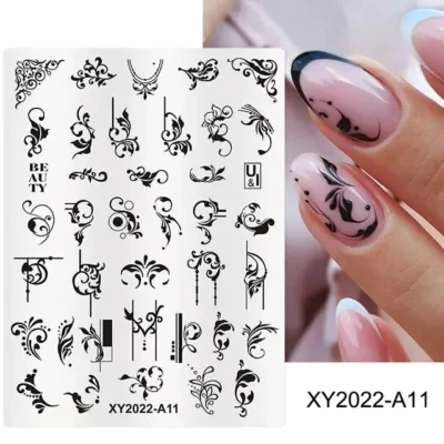 Swirls And Frames Nail Stamping Plate (xy2022-a11)