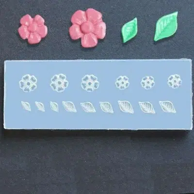 Flower And Leaf Silicone Nail Art Mold