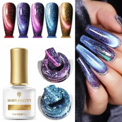 Born Pretty Colorful Flowing Spar Cat Eye Gel Polish (7ml)