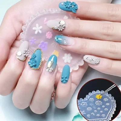 Flower And Leaf Silicone Nail Art Mould