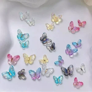 Butterfly Nail Charms Pack (20 Random Colors)