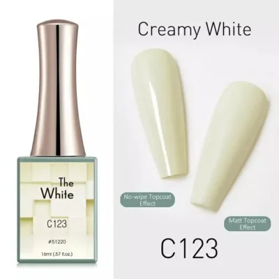 Canni Creamy White Gel Nail Polish C123 (16ml)