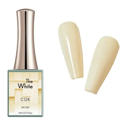 Canni Creamy Yellow White Gel Nail Polish C124 (16ml)