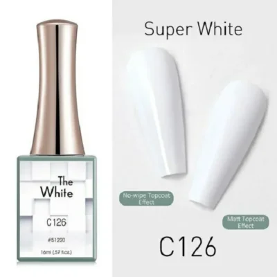 Canni Pure White Gel Nail Polish C126 (16ml)