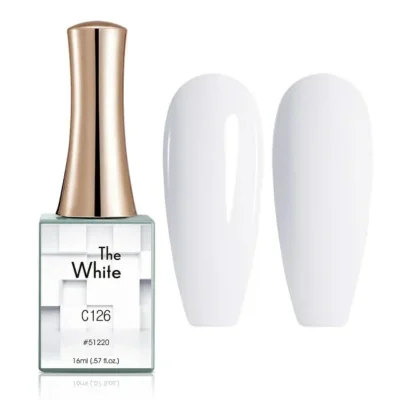 Canni Pure White Gel Nail Polish C126 (16ml)