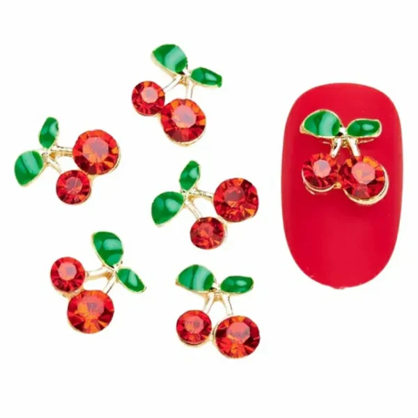 Cherry Nail Charms (pack Of 2 Pcs) - Aurora White