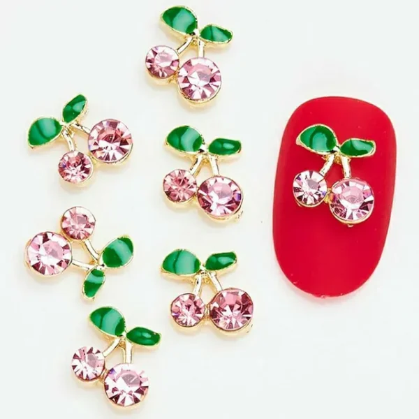 Cherry Nail Charms (pack Of 2 Pcs) - Aurora White