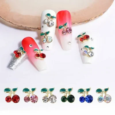 Cherry Nail Charms (pack Of 2 Pcs) - Aurora White