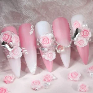 Pearl Rose Nail Charms Pack (model No. 2)