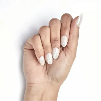 Pearl White Salon Quality Press On Nails (set Of 24 Nails)