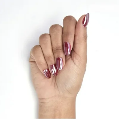 Dark Pink Pearl Salon Quality Press On Nails (set Of 24 Nails)