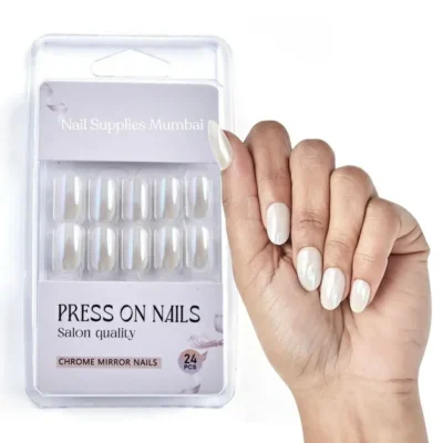 Pearl White Salon Quality Press On Nails (set Of 24 Nails)