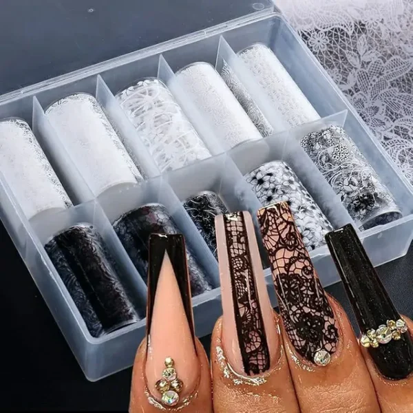 Lace Flower Print Transfer Foil Box