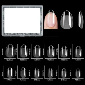Extra Short Almond Pre Buffed Gel Nail Tips (240 Pcs)