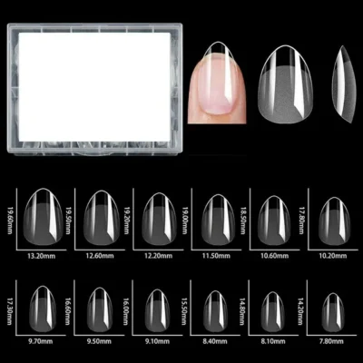 Extra Short Almond Pre Buffed Gel Nail Tips (240pcs)