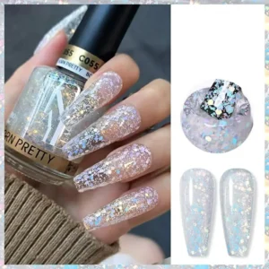 Born Pretty Nail Lacquer (15ml) Transparent Chunky Glitter