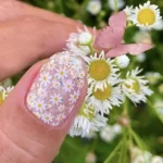Daisy Flowers Nail Transfer Foil
